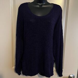 Women's Purple Long Sleeve Top 2X